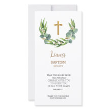 Greenery Lesezeichen Danke Karte, Taufe Gefallen