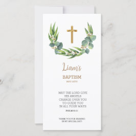 Greenery Lesezeichen Danke Karte, Taufe Gefallen