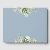 Greenery Letter Dusty Blue Baby Dusche Gästebuch (Rückseite)