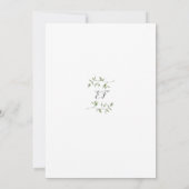 Greenery Letter Monogram Bridesmaids Luncheon Einladung (Rückseite)