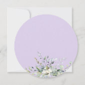 Greenery Lila Lavender Brautparty Circle Menu Einladung (Rückseite)