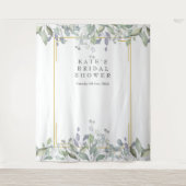 Greenery Lilac Brautparty Foto Stand Hintergrund Wandteppich (Vorderseite)