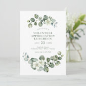 Greenery Luncheon Mitarbeiter Volunteer Wertschätz Einladung (Stehend Vorderseite)