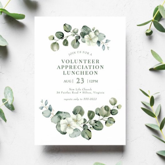 Greenery Luncheon Mitarbeiter Volunteer Wertschätz Einladung