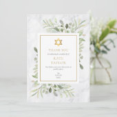 Greenery Marble Jüdische Beerdigungsdenkmal Dankeskarte (Stehend Vorderseite)