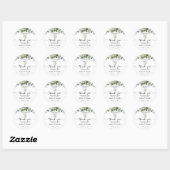 Greenery Matcha Danke Brautparty-Geschenk Runder Aufkleber (Blatt)