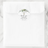 Greenery Matcha Danke Brautparty-Geschenk Runder Aufkleber (Tasche)