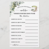 Greenery Matcha Wishes for the Soon to be Mrs Card Flyer (Vorne)