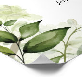Greenery Memorial Celebration Of Life Photo Poster (Ecke)