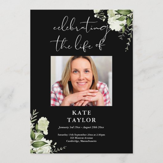 Greenery Memorial Funeral Order Of Service Programm (Vorderseite)