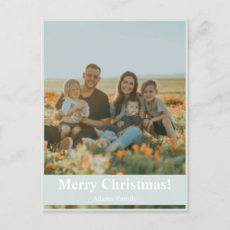 Greenery Merry Christmas Foto Postkarte