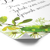 Greenery Mimosa Bar Sign Poster (Ecke)