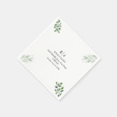 Greenery Minimal Chic Wedding Napkins Serviette (Ecke)