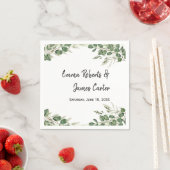 Greenery Minimalistisch Script Wedding Napkins Serviette (Beispiel)