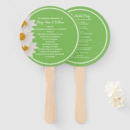 Greenery mit Daisies Wedding Program Fan Fächer