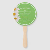 Greenery mit Daisies Wedding Program Fan Fächer (Vorderseite)