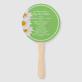 Greenery mit Daisies Wedding Program Fan Fächer