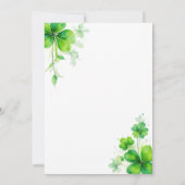 Greenery Modern Lucky Charm Baby Shower Einladung (Rückseite)