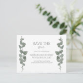 Greenery Modern Wedding Postcard Postkarte (Stehend Vorderseite)