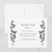 Greenery Modern Wedding Postcard Postkarte (Vorne/Hinten)