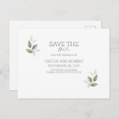 Greenery Modern Wedding Postcard Postkarte (Vorne/Hinten)