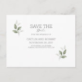 Greenery Modern Wedding Postcard Postkarte (Vorderseite)