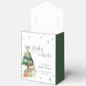 Greenery Modern Winter Snowman Baby Shower Geschenkschachtel (Offen)