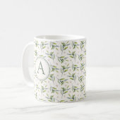 Greenery Monogram Initial A Nature Inspired Gift Kaffeetasse (Vorderseite Links)