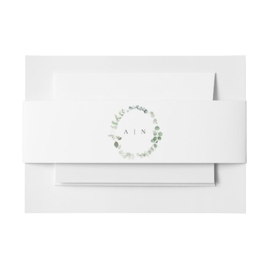 Greenery Monogram Invitation Bly Band (Vorderseite Beispiel)