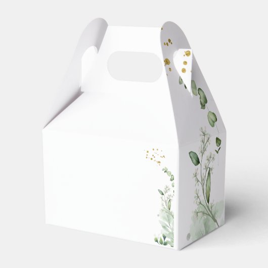 Greenery Monogram Wedding Favor Boxes Geschenkschachtel (Rückseite)