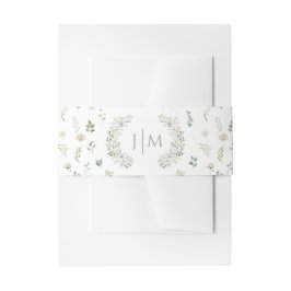 Greenery Monogram Wedding Invitation Bly Band