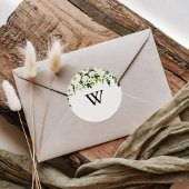 Greenery Monogram Wedding Umschlag Aufkleber
