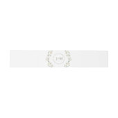 Greenery Monogram, White Blume Wedding Bly Band (Flach)