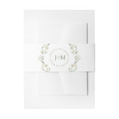 Greenery Monogram, White Blume Wedding Bly Band (Vorderseite Beispiel)