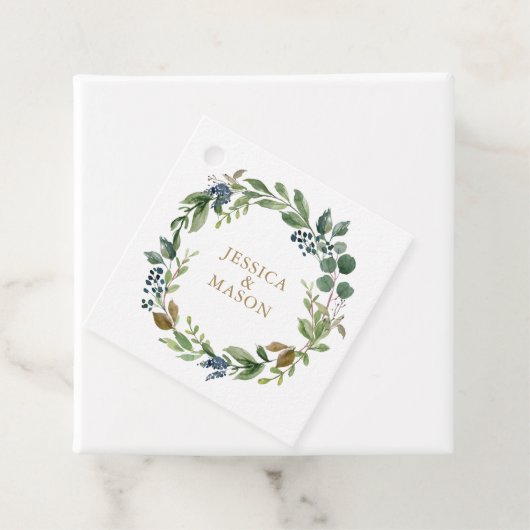 Greenery Navy Gold Vielen Dank für Ihre Unterstütz Geschenkanhänger (Beispiel)