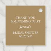 Greenery Navy Gold Vielen Dank für Ihre Unterstütz Geschenkanhänger (Rückseite)