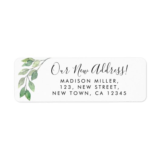 Greenery New Address Rücksendeadresse (Vorne)