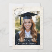 Greenery New Adventure beginnt Journey Abschluss Einladung (Rückseite)