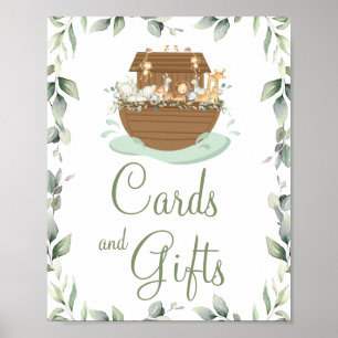 Greenery Noahs Ark Baby Shower Tauferkarten Gesche Poster