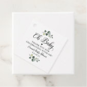 Greenery Oh Baby Favor Tag Geschenkanhänger (Beispiel)