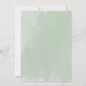 Greenery Oh Baby Shower Modernes Skript Einladung (Rückseite)