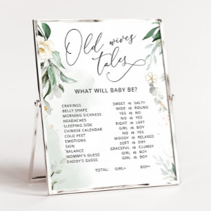 Greenery Old Ehefrauen Tales Sign Poster