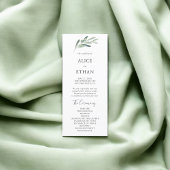 Greenery Olive Wedding Programm