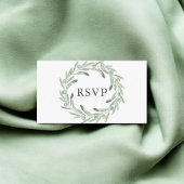 Greenery Olive Wedding RSVP Begleitkarte