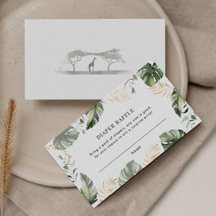 Greenery Palm Baby Duschdusche Windelwanne Begleitkarte