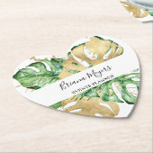 Greenery Palm Blätter Gold Tropical Untersetzer (angewinkelt)