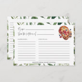 Greenery Pancake Konditorei Brautparty Recipe Card (Vorne/Hinten)