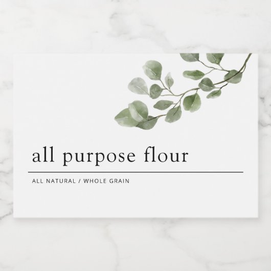 Greenery Pantry Lebensmitteletikett (Einzelnes Label)
