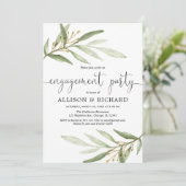 Greenery-Party Einladung (Stehend Vorderseite)