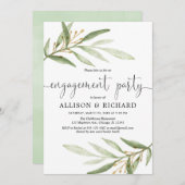 Greenery-Party Einladung (Vorne/Hinten)